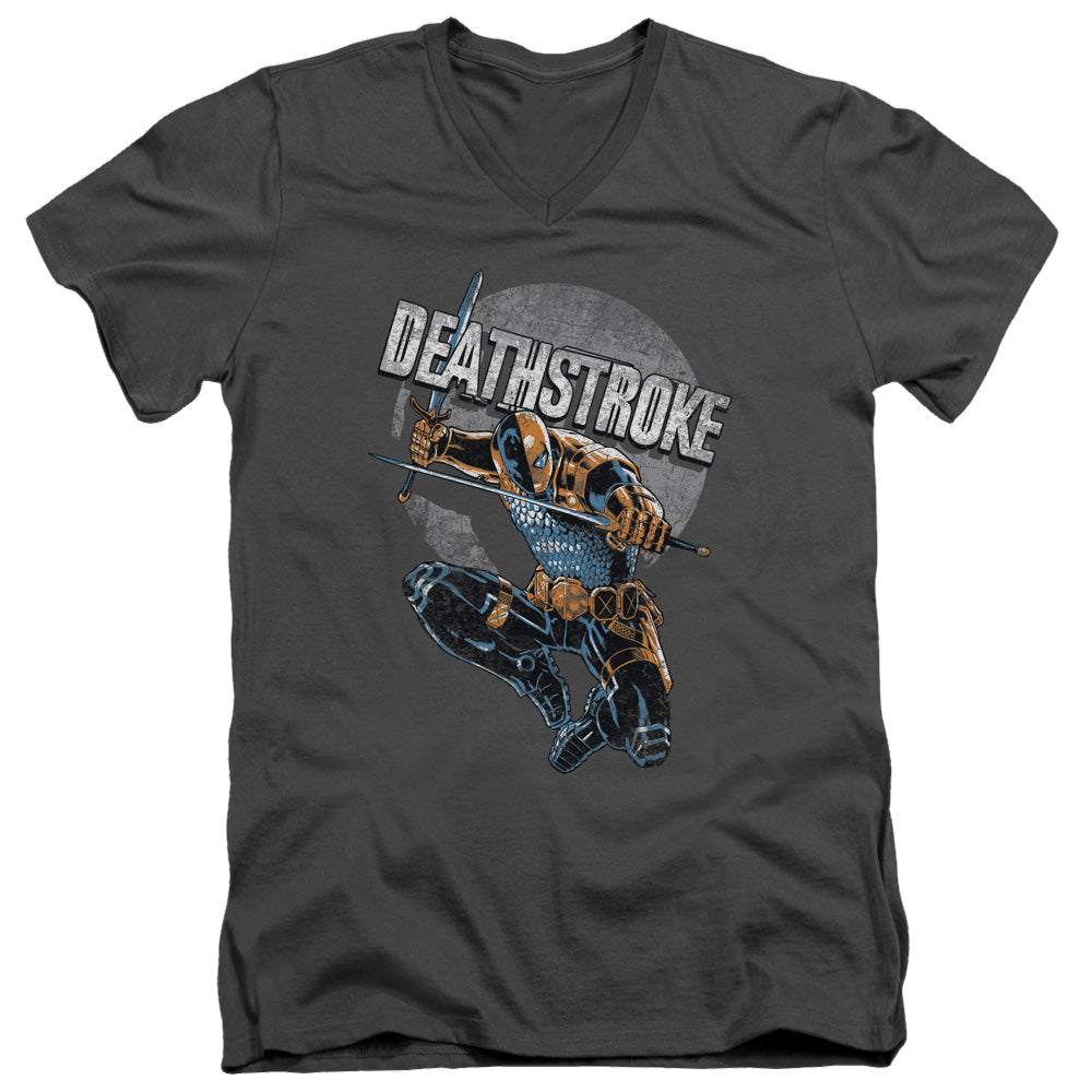 Deathstroke Deathstroke Retro - Men's V-Neck T-Shirt Men's V-Neck T-Shirt Deathstroke   