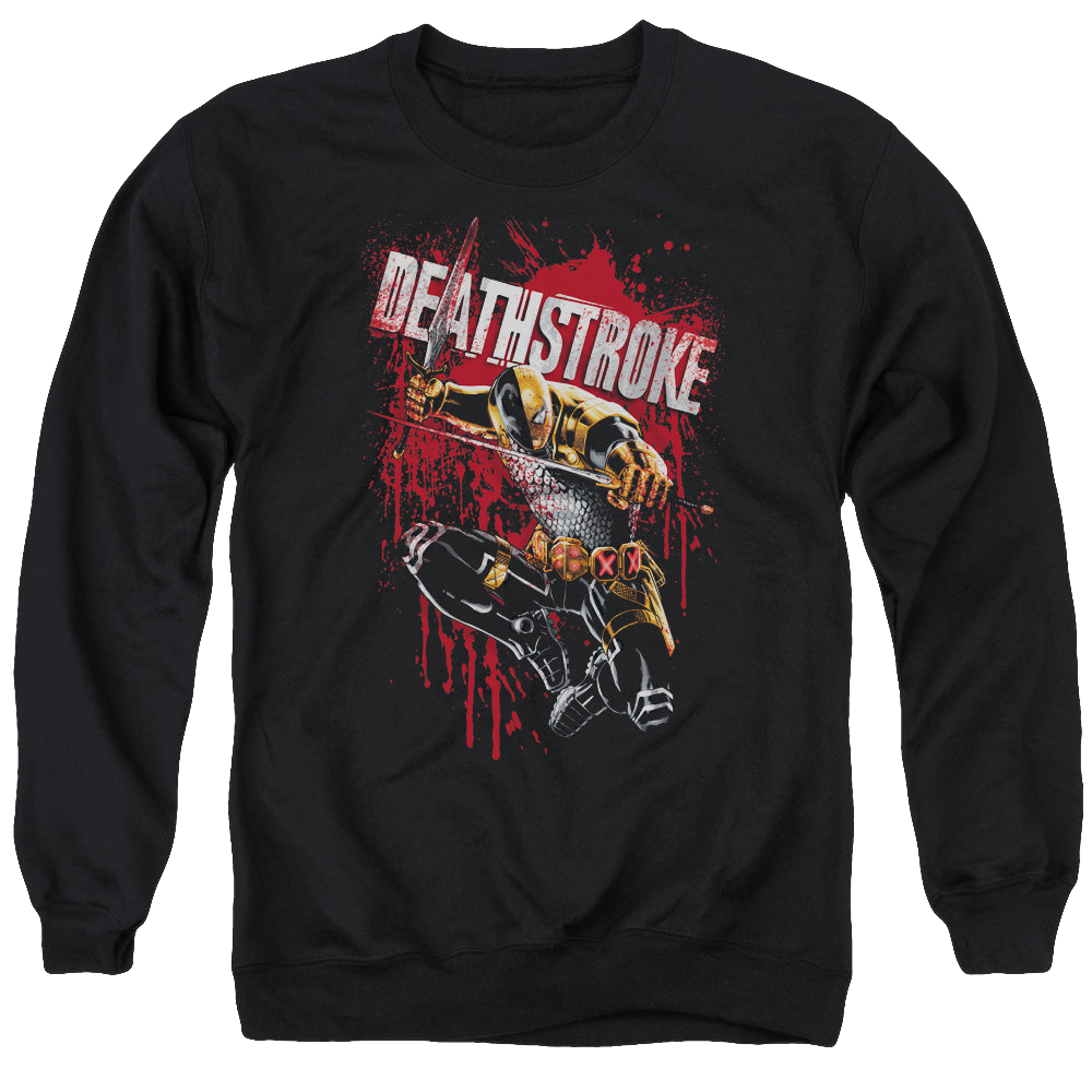 Deathstroke Blood Splattered - Men's Crewneck Sweatshirt Men's Crewneck Sweatshirt Deathstroke   