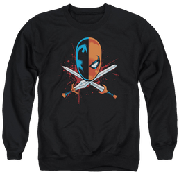 Deathstroke Crossed Swords - Men's Crewneck Sweatshirt Men's Crewneck Sweatshirt Deathstroke   