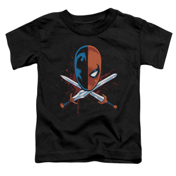 Black toddler t-shirt with Deathstroke Crossed Swords graphic