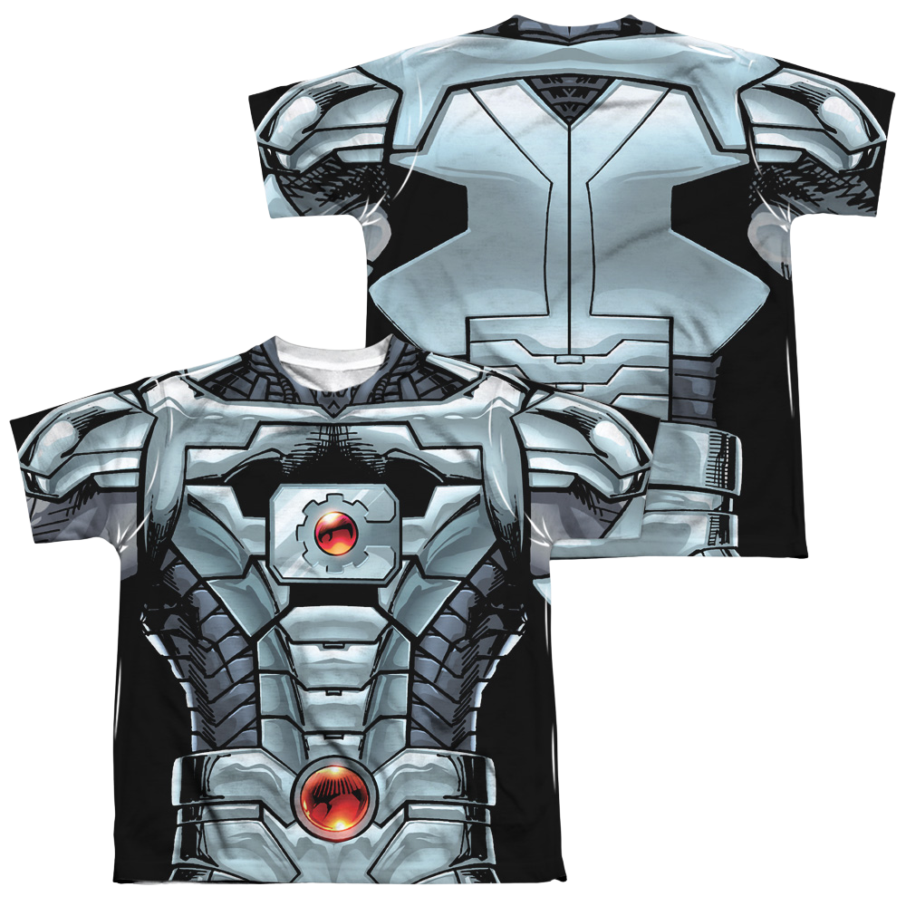 Justice League Cyborg (Front/Back Print) - Youth All-Over Print T-Shirt Youth All-Over Print T-Shirt (Ages 8-12) Justice League   
