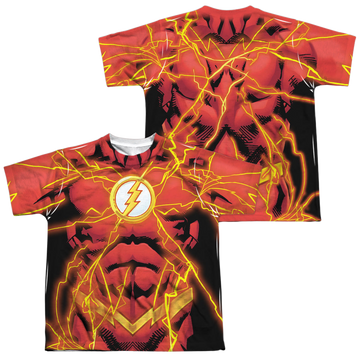 Flash 52 Bolt youth all-over print t-shirt for ages 8 to 12