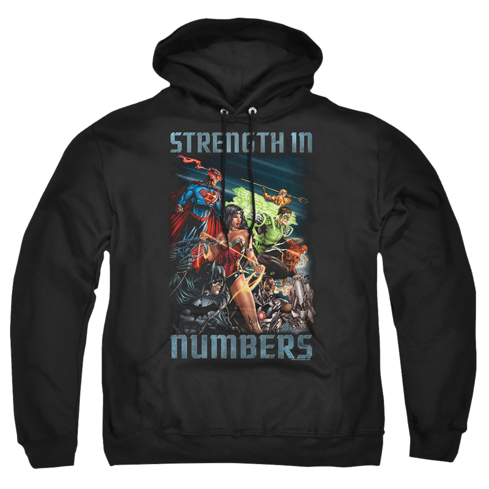 Justice League Strength In Number Pullover Hoodie Pullover Hoodie Justice League   