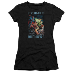 Justice League Strength In Number Juniors T-Shirt Juniors T-Shirt Justice League   
