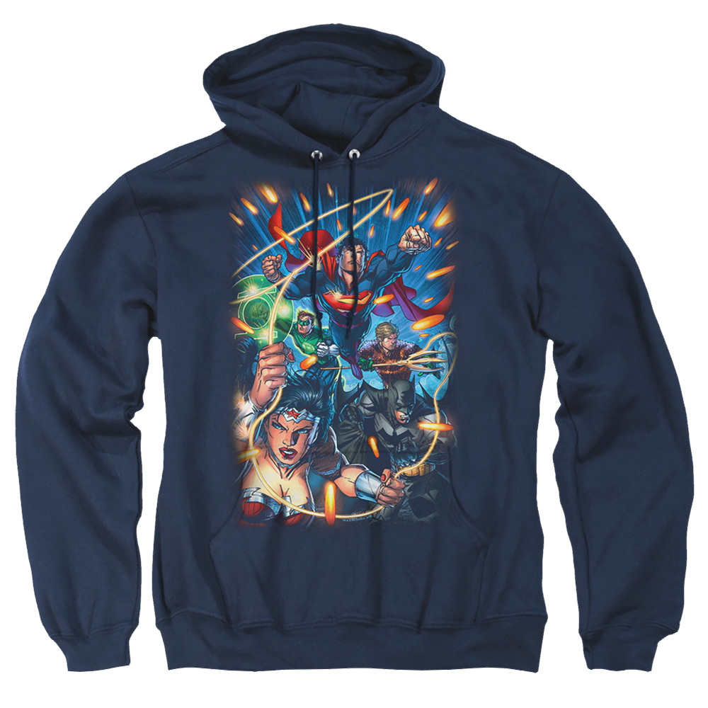 Justice League Under Attack Pullover Hoodie Pullover Hoodie Justice League   
