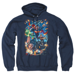 Justice League Under Attack Pullover Hoodie Pullover Hoodie Justice League   