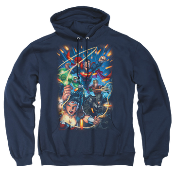 Justice League Under Attack Pullover Hoodie Pullover Hoodie Justice League   
