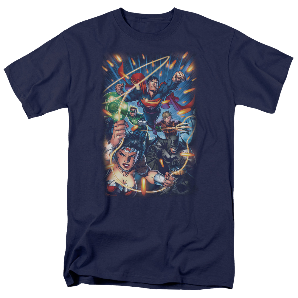 Justice League Under Attack Men's Regular Fit T-Shirt Men's Regular Fit T-Shirt Justice League   