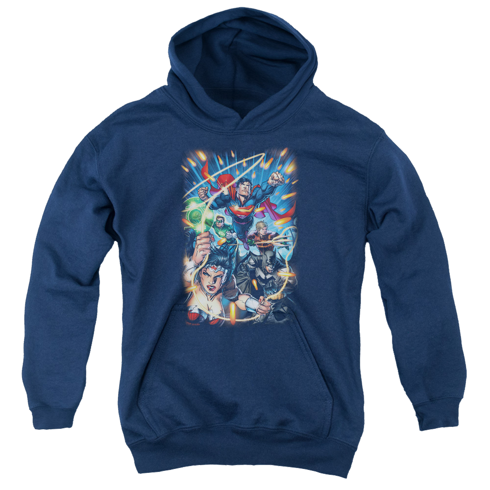 Justice League Under Attack - Youth Hoodie Youth Hoodie (Ages 8-12) Justice League   