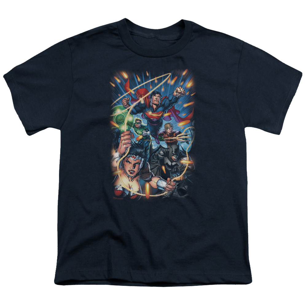 Justice League Under Attack - Youth T-Shirt Youth T-Shirt (Ages 8-12) Justice League   