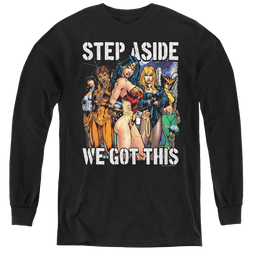 Justice League Heroines - Youth Long Sleeve T-Shirt Youth Long Sleeve T-Shirt Justice League   