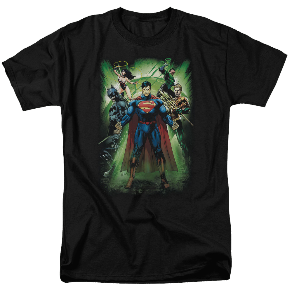 Justice League Power Burst Men's Regular Fit T-Shirt Men's Regular Fit T-Shirt Justice League   