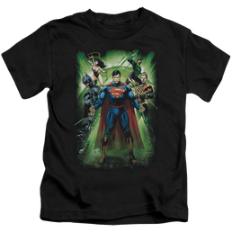 Justice League Power Burst - Kid's T-Shirt Kid's T-Shirt (Ages 4-7) Justice League   