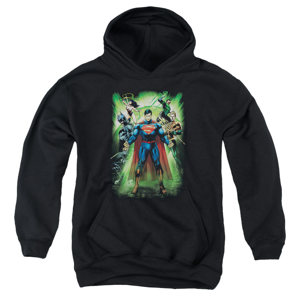 Justice League Power Burst - Youth Hoodie Youth Hoodie (Ages 8-12) Justice League   