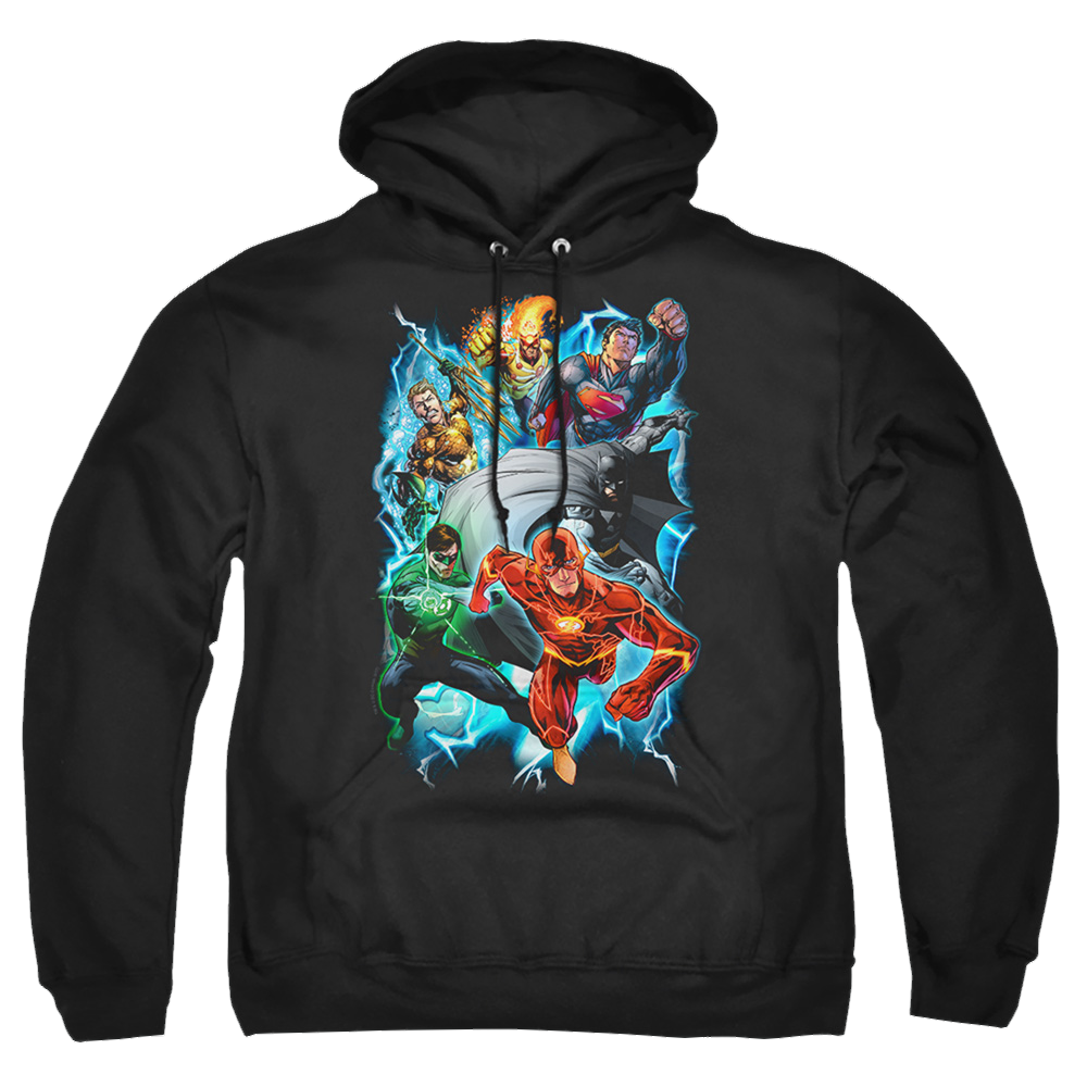 Justice League Electric Team Pullover Hoodie Pullover Hoodie Justice League   