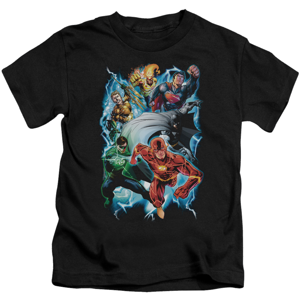 Justice League Electric Team - Kid's T-Shirt Kid's T-Shirt (Ages 4-7) Justice League   
