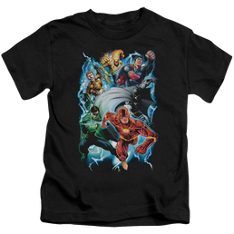Justice League Electric Team - Kid's T-Shirt Kid's T-Shirt (Ages 4-7) Justice League   