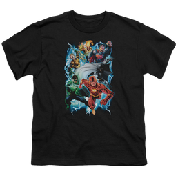 Justice League Electric Team - Youth T-Shirt Youth T-Shirt (Ages 8-12) Justice League   