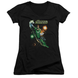 Green Lantern Galactic Guardian - Juniors V-Neck T-Shirt Juniors V-Neck T-Shirt Green Lantern   
