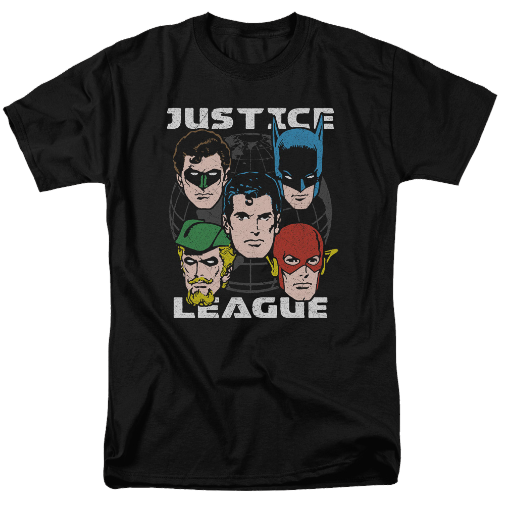 Justice League Head Of States Men's Regular Fit T-Shirt Men's Regular Fit T-Shirt Justice League   