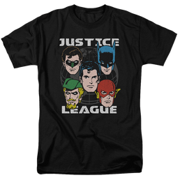Justice League Head Of States Men's Regular Fit T-Shirt Men's Regular Fit T-Shirt Justice League   