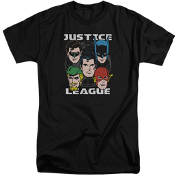 Justice League Head Of States Men's Tall Fit T-Shirt Men's Tall Fit T-Shirt Justice League   
