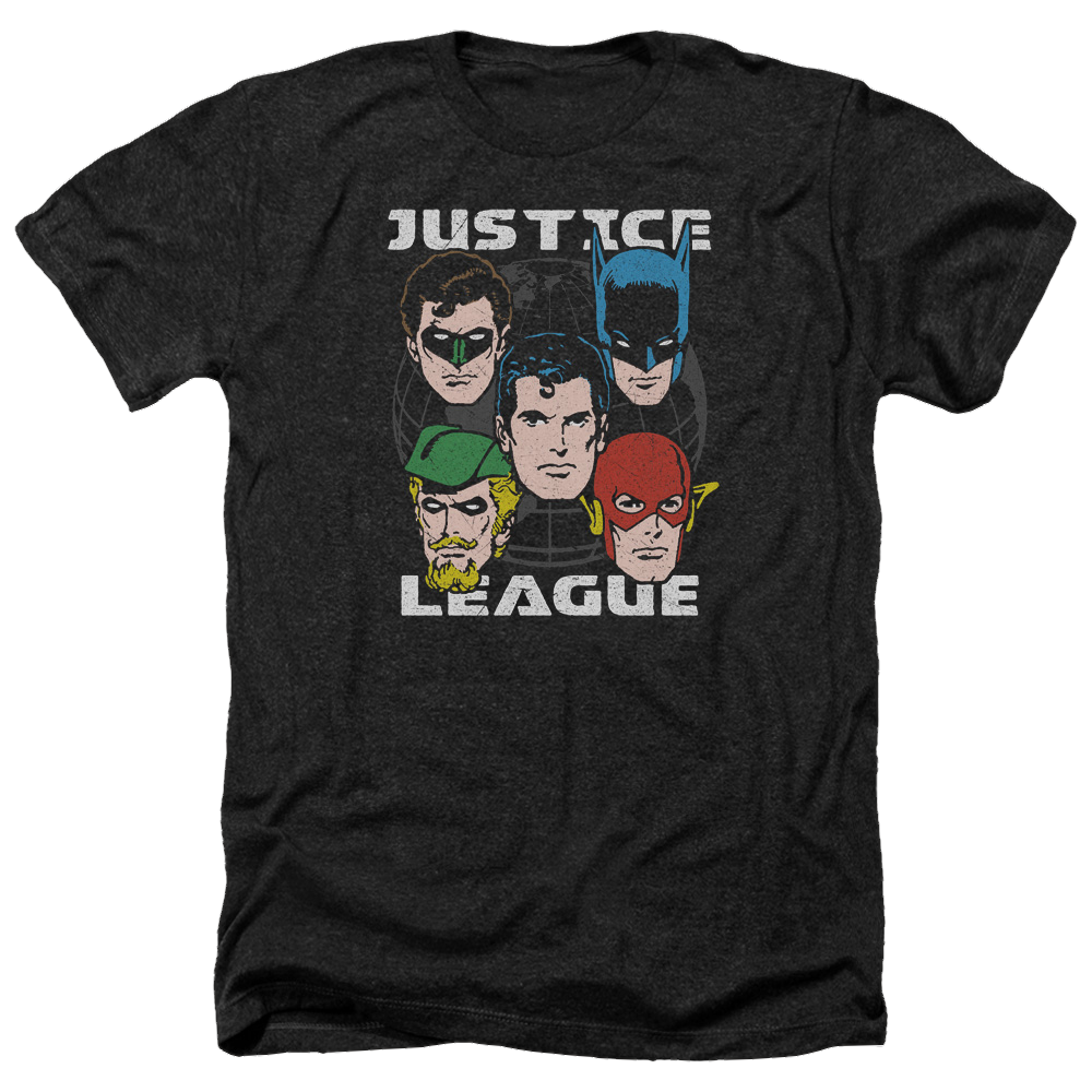 Justice League Head Of States Men's Heather T-Shirt Men's Heather T-Shirt Justice League   