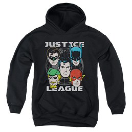 Justice League Head Of States - Youth Hoodie Youth Hoodie (Ages 8-12) Justice League   
