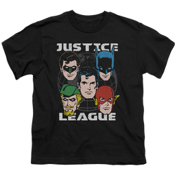 Justice League Head Of States - Youth T-Shirt Youth T-Shirt (Ages 8-12) Justice League   