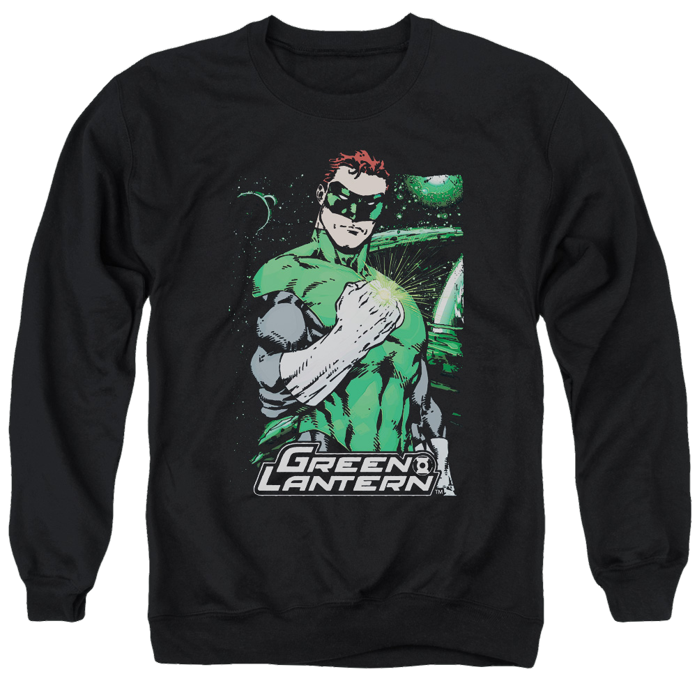 Green Lantern Fist Flare - Men's Crewneck Sweatshirt Men's Crewneck Sweatshirt Green Lantern   