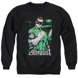 Green Lantern Fist Flare - Men's Crewneck Sweatshirt Men's Crewneck Sweatshirt Green Lantern   