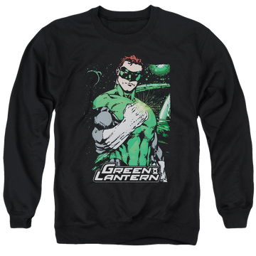 Green Lantern Fist Flare - Men's Crewneck Sweatshirt Men's Crewneck Sweatshirt Green Lantern   