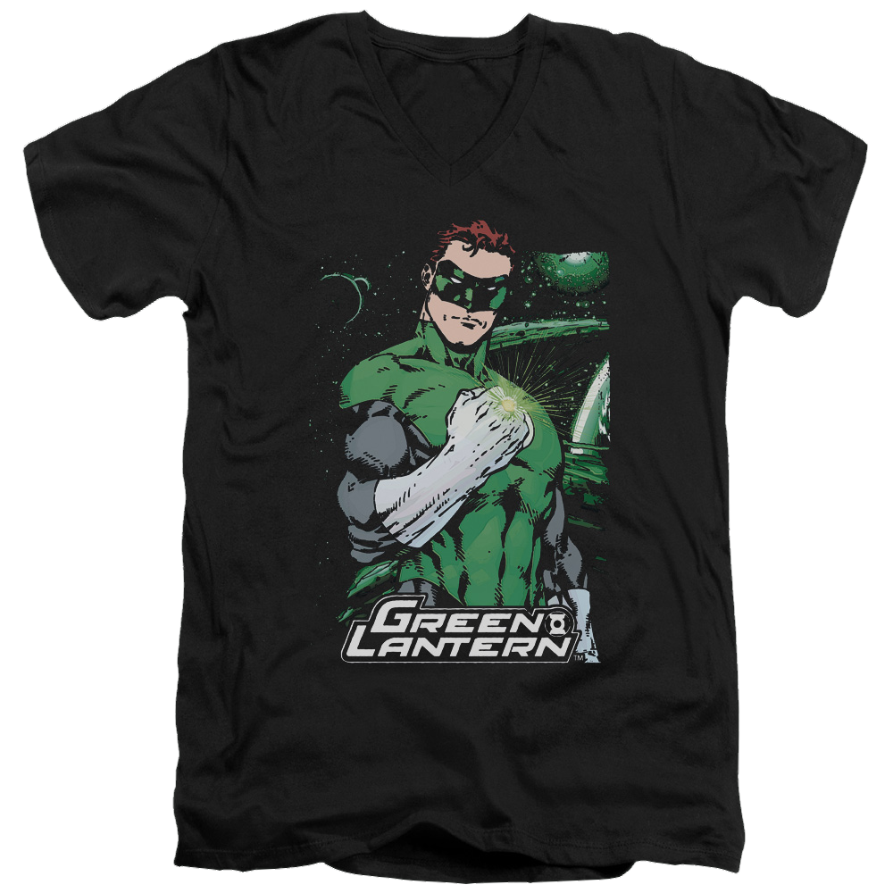 Green Lantern Fist Flare - Men's V-Neck T-Shirt Men's V-Neck T-Shirt Green Lantern   