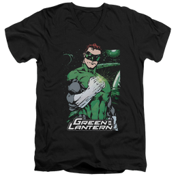 Green Lantern Fist Flare - Men's V-Neck T-Shirt Men's V-Neck T-Shirt Green Lantern   
