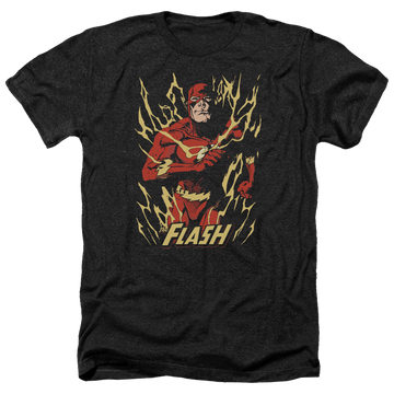 Charcoal men's heather t-shirt with Flash Flare graphic