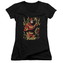 Flash, The Flash Flare - Juniors V-Neck T-Shirt Juniors V-Neck T-Shirt The Flash   