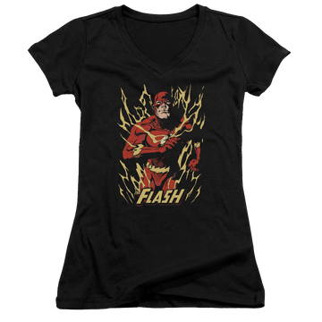 Flash, The Flash Flare - Juniors V-Neck T-Shirt Juniors V-Neck T-Shirt The Flash   