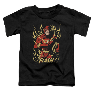 Black toddler t-shirt with Flash Flare graphic