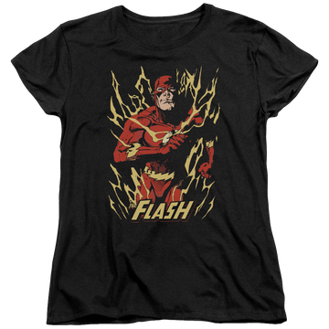 Black women's t-shirt with Flash Flare graphic