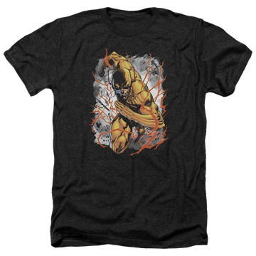Charcoal men's heather t-shirt with The Flash Reversed graphic