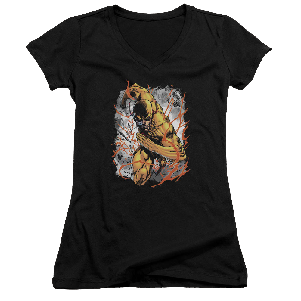 Flash, The Reversed - Juniors V-Neck T-Shirt Juniors V-Neck T-Shirt The Flash   