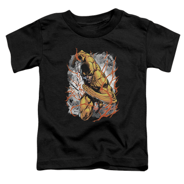 Black toddler t-shirt with The Flash Reversed graphic