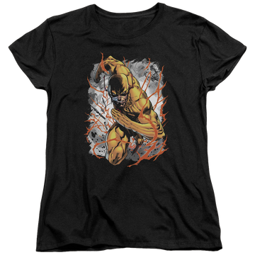 Black women's t-shirt with The Flash Reversed graphic