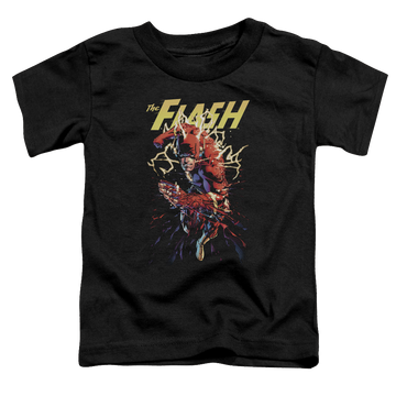 Black toddler t-shirt with The Flash Ripping Apart graphic