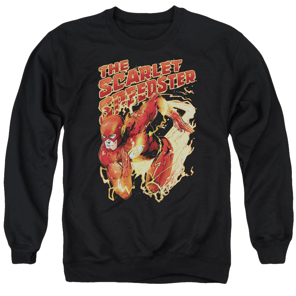 Flash, The Scarlet Speedster - Men's Crewneck Sweatshirt Men's Crewneck Sweatshirt The Flash   