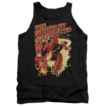 Black men's tank with The Flash Scarlet Speedster graphic