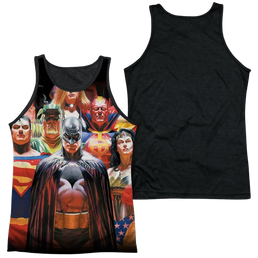 Justice League Wall Of Heroes Men's Black Back Tank Men's Black Back Tank Justice League   