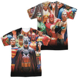 Justice League Wall Of Heroes Men's All Over Print T-Shirt Men's All-Over Print T-Shirt Justice League   