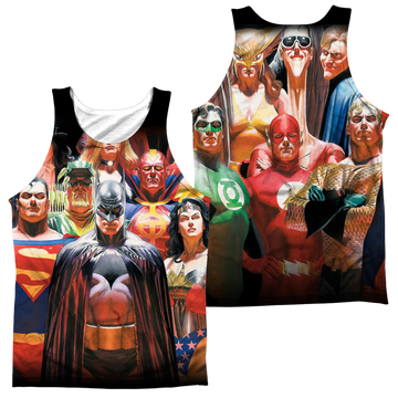 Justice League Wall Of Heroes men's all-over print tank