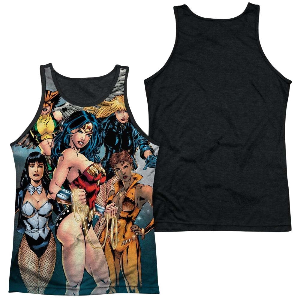 Justice League Gals Night Out Men's Black Back Tank Men's Black Back Tank Justice League   